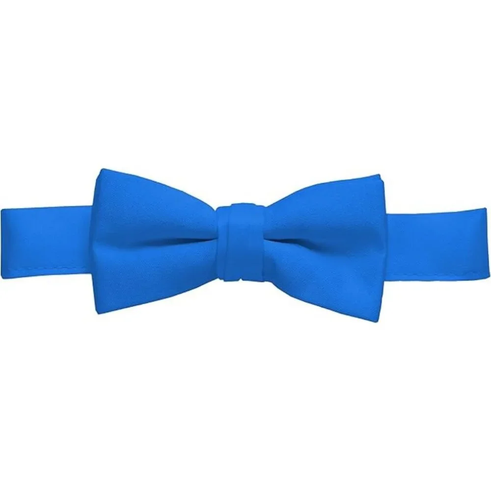 HOLD'EM Bow Tie Boys and Baby Satin Solid Color Adjustable Pre-tied - Royal Blue